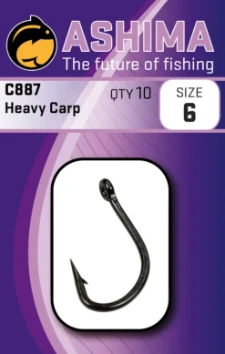 Ashima C887 Heavy Carp Bulk OS Coated Karper Haak (50 stuks)