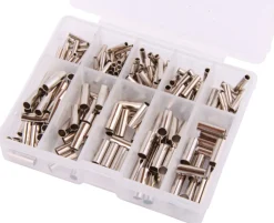 Assortiment van 210 sleeves inclusief tacklebox