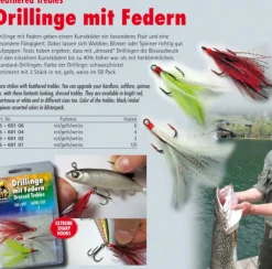 Behr Dreggen Met Veer, 3 stuks!