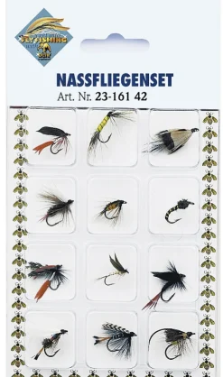 Behr Wet flies on card, 12 stuks!