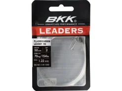 BKK Fluorocarbon Leader HD Pike Snap Roofvis Onderlijn 50cm (2 Stuks)