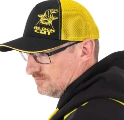 Black Cat Black And Yellow Trucker Cap