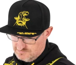 Black Cat Black Flat Peak Cap