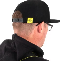 Black Cat Black Flat Peak Cap