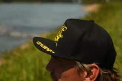 Black Cat Black Flat Peak Cap