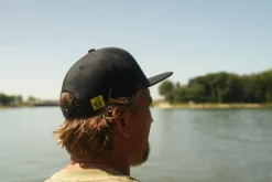 Black Cat Black Flat Peak Cap