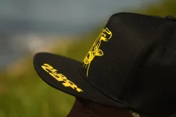 Black Cat Black Flat Peak Cap