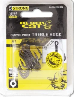 Black Cat Curved Point Treble Hook DG (5 stuks)