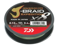 Daiwa J-Braid Expedition X8E Gevlochten Lijn Dark Green (300m)