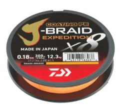 Daiwa J-Braid Expedition X8E Gevlochten Lijn Smash Orange (300m)