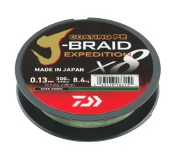 Daiwa J-Braid Expedition X8E Gevlochten Lijn Dark Green (150m)