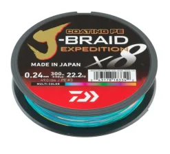Daiwa J-Braid Expedition X8E Gevlochten Lijn Multicolor (300m)