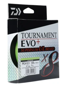 Daiwa Tournament X8 Evo+ Superslim UL Gevlochten Lijn (135m)