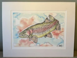EBH Arts Vis Poster Rainbow Trout (Ingelijst)