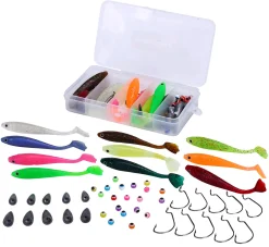Fish4All Softbait Shad Texas/Carolina Box (50pcs)