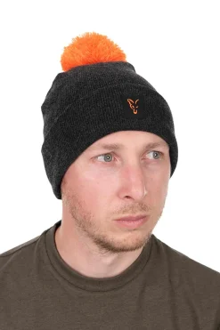 Fox Collection Bobble Hat Black/Orange