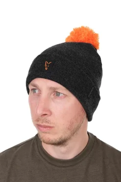 Fox Collection Bobble Hat Black/Orange