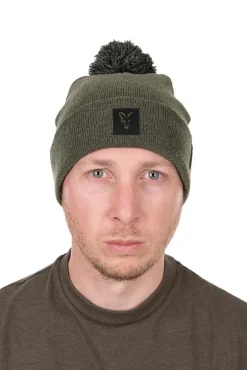 Fox Collection Bobble Hat Green/Black