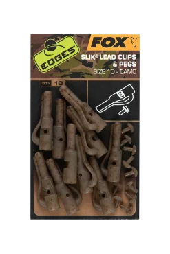 Fox Edges Camo Silk Lead Clip + Pegs Maat 10 (10 stuks)