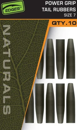 Fox Edges Naturals Power Grip Tail Rubbers Maat 7 (10 stuks)