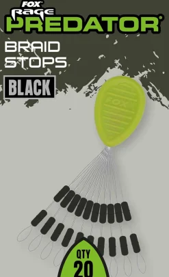 Fox Rage Predator Braid Stops Black (20 Stuks)