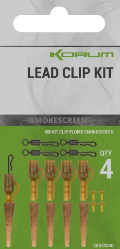 Korum Smokescreen Lead Clip Kit (4 Stuks)