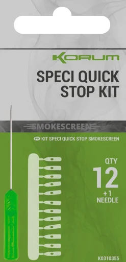Korum Smokescreen Speci Quick Stop Kit (12 Stuks) (Incl. Naald!)