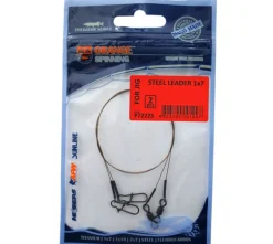 Life Orange 1x7 Steel Leader, 2 stuks!