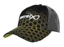 Matrix Hex Print Baseball Cap Black Vispet