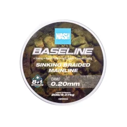 Nash TT Baseline Sinking Braid UV Yellow Gevlochten Lijn (600m)