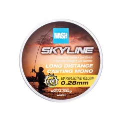 Nash TT Highline Mono UV Yellow Nylon Lijn (1000m)