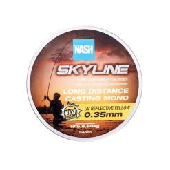 Nash TT Highline Mono UV Yellow Nylon Lijn (1000m)