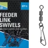 Preston Double Feeder Link Swivels, 8 stuks!
