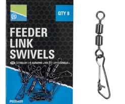 Preston Double Feeder Link Swivels, 8 stuks!