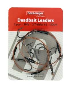 Rozemeijer Deadbait Leaders 2x Treble 50cm 30lb (2 Stuks)