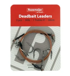 Rozemeijer Deadbait Leaders 1x #1 Treble 60cm 30lb (2 Stuks)