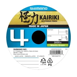 Shimano Line Kairiki 4 Gevlochten Lijn Green 3000m