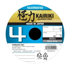 Shimano Line Kairiki 4 Gevlochten Lijn Steel Gray 3000m