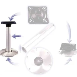 Springfield Aluminium High-Low Stoelpootset Met Plug-In Voet