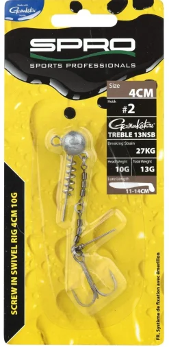 Spro Screw In Swivel Rig 4cm Hooksize 2
