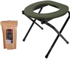 Ultimate Camper-Comfort Toilet + 15 Biodegradable Toilet Bags