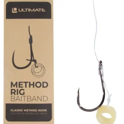 Ultimate Method Rig Barbless With Baitband 10cm 0.22mm (8 Stuks)