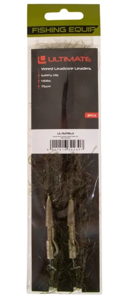 Ultimate Weed Leadcore Leaders Safety Clip 75cm (2 Stuks)