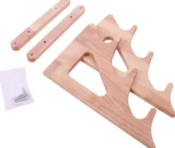 Ultimate Wooden Wall Rod Rack 3 Rods